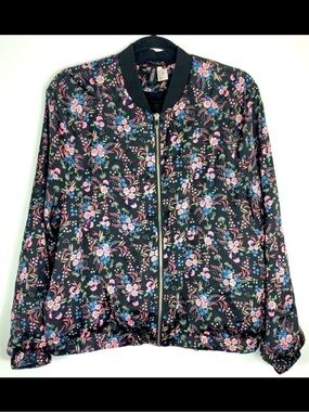 Divided by H&M Floral Print Zip-Up Jacket